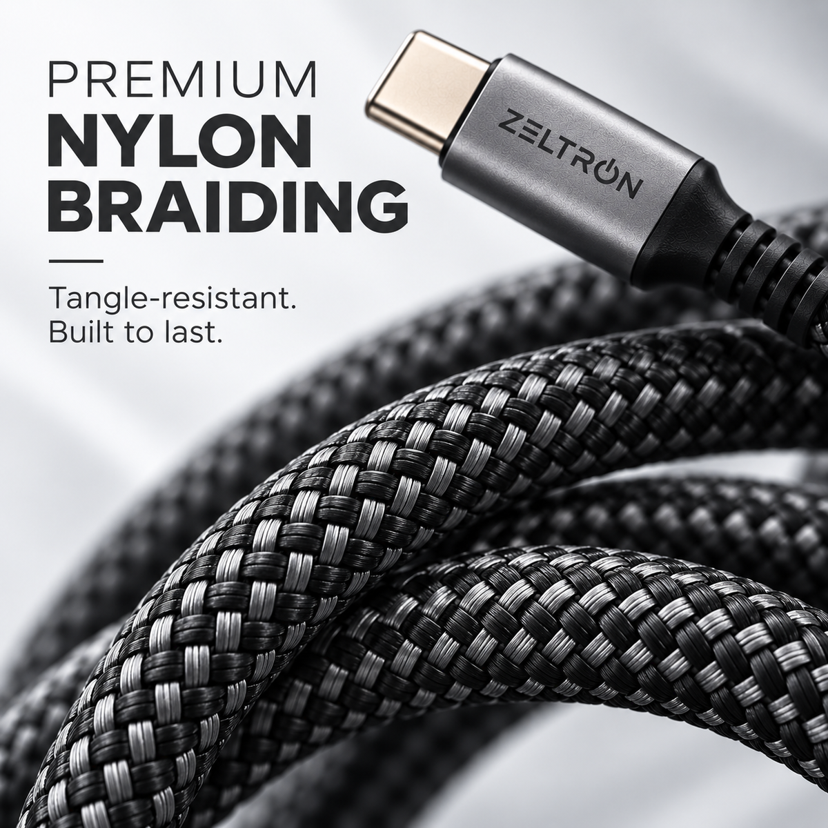 Z-Pulse 100W USB-C to USB-C PD Nylon Braided Cable with E-Marker Chip
