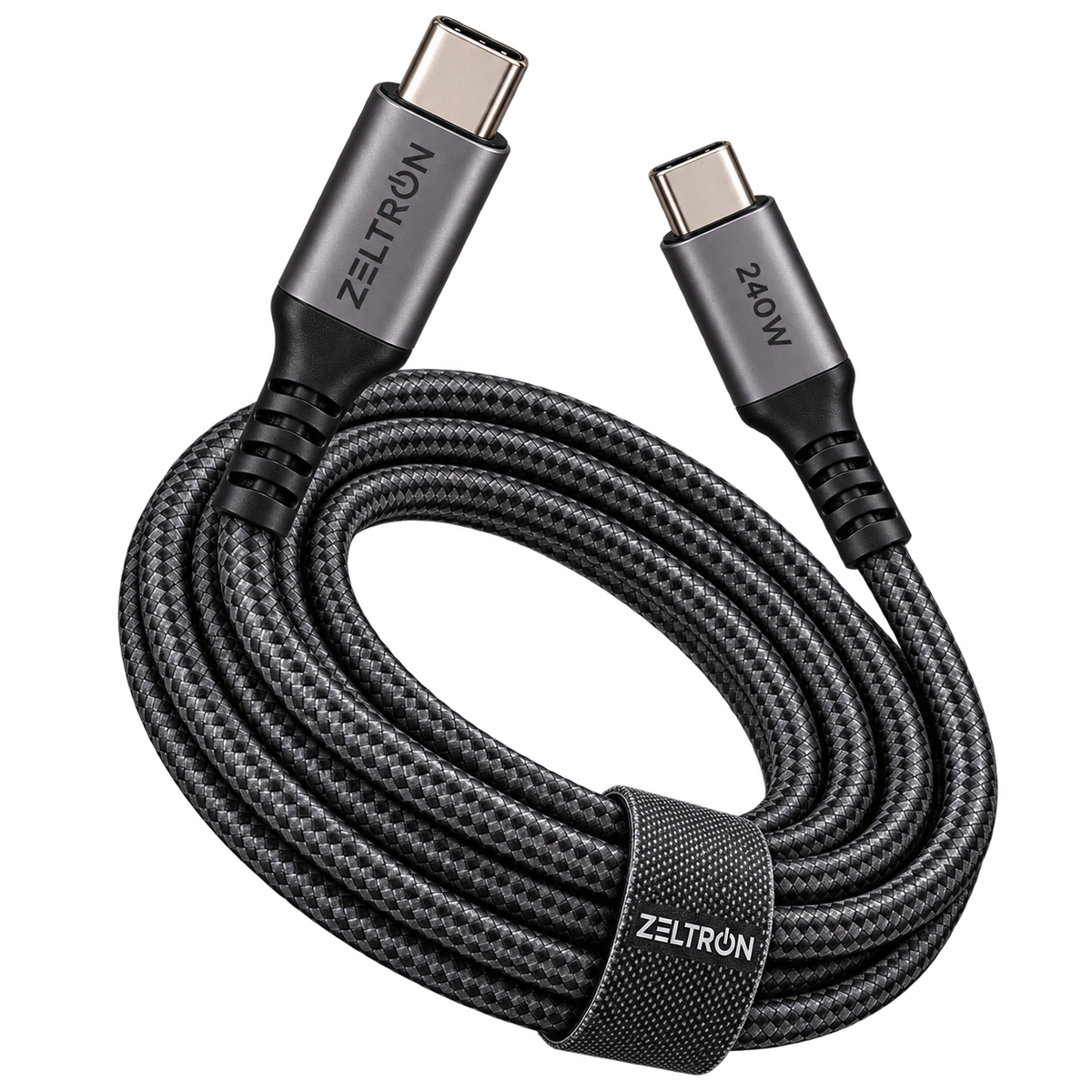 Z-Pulse 240W USB-C to USB-C PD Nylon Braided Cable with E-Marker Chip
