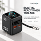 ZiVO 70W 3 Ports GaN Smart Display Charger with Built-in Retractable Cable
