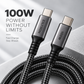Z-Pulse 100W USB-C to USB-C PD Nylon Braided Cable with E-Marker Chip