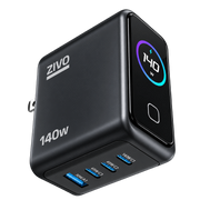 ZiVO 140W 4-Ports GaN Smart Display Charger