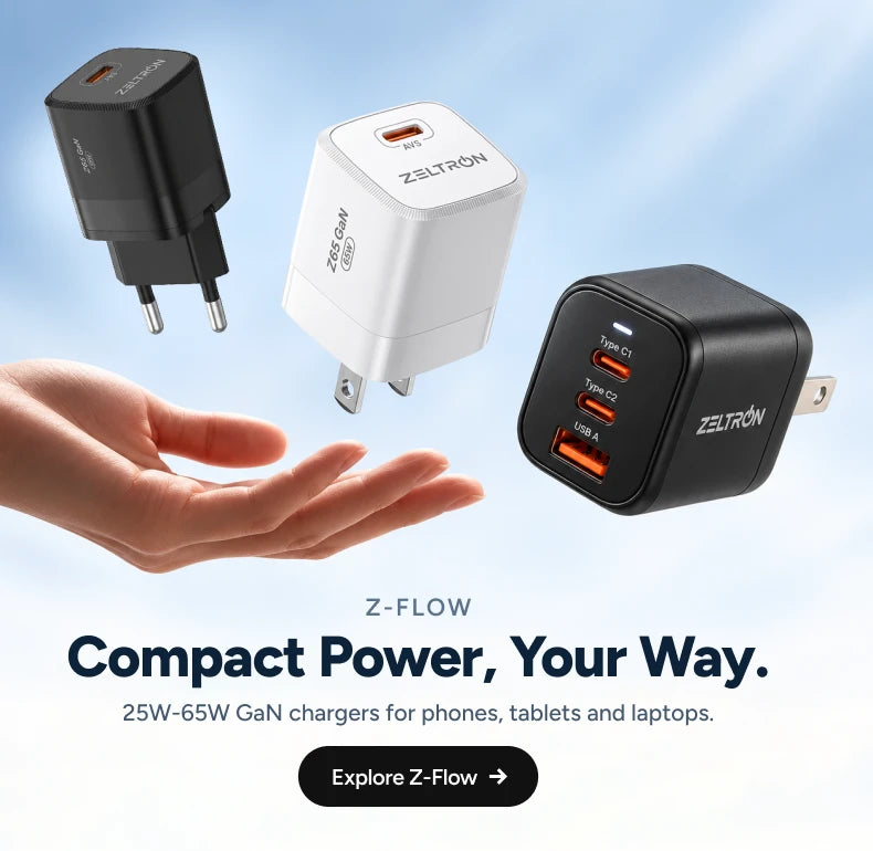 Fast charging compatibility for phones, tablets and USB-C laptops