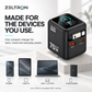 ZiVO 70W 3 Ports GaN Smart Display Charger with Built-in Retractable Cable