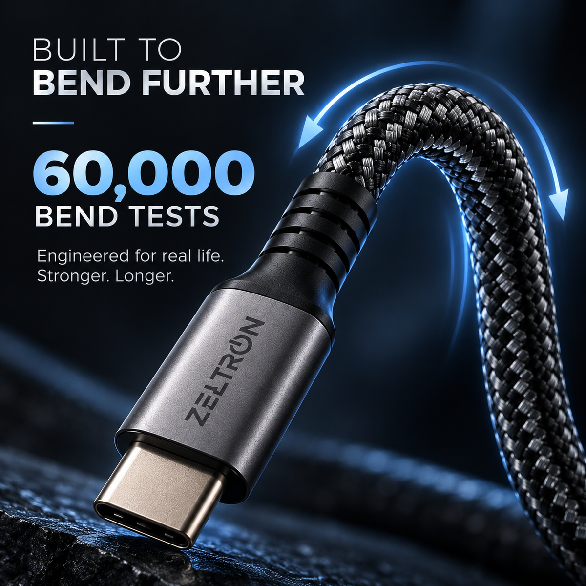Z-Pulse 100W USB-C to USB-C PD Nylon Braided Cable with E-Marker Chip