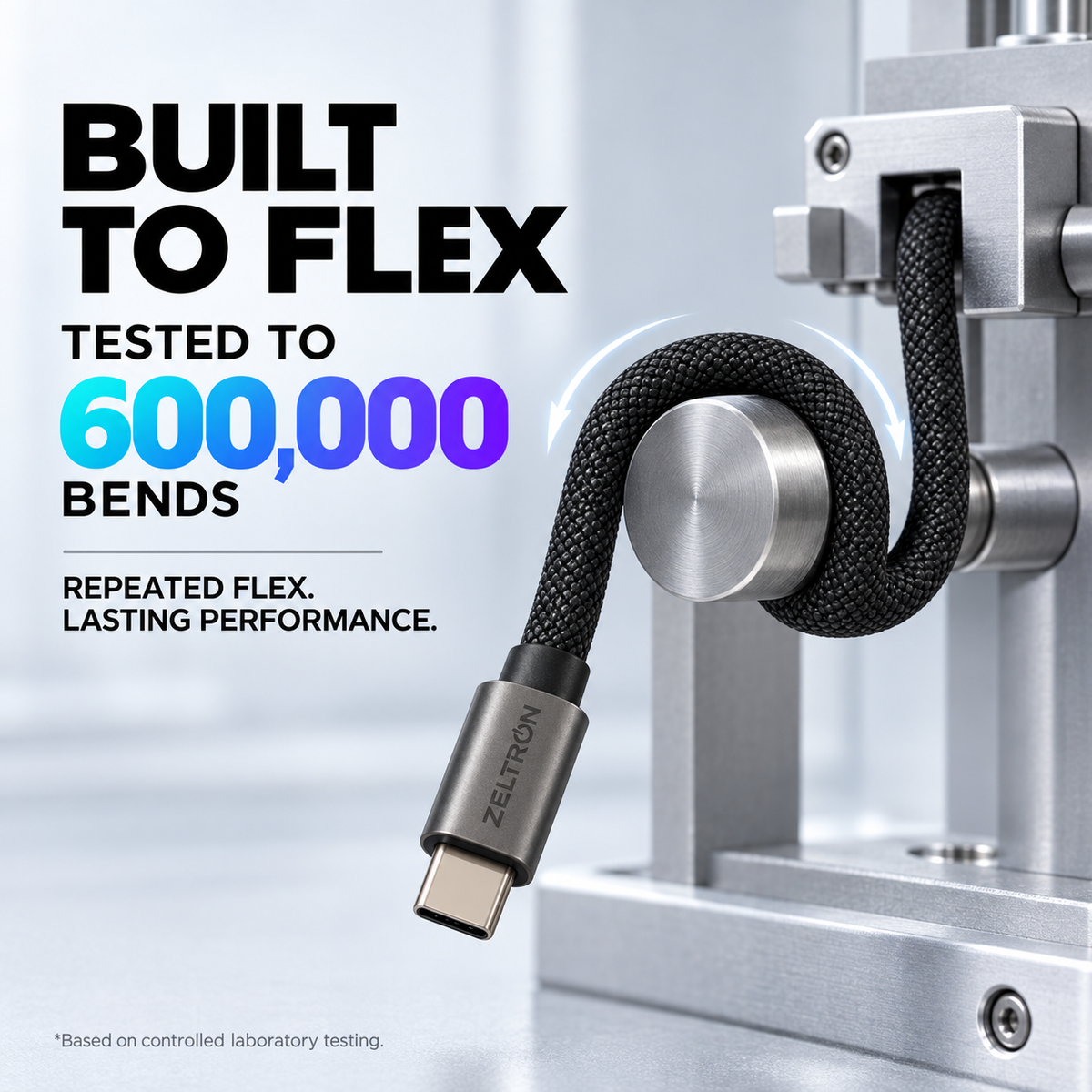 Z-Pulse 100W USB-C to USB-C PD Flex Mesh Cable with E-Marker Chip