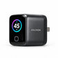 A black Zeltrón 45W portable power bank charger with a digital display showing 45W, on a white background.