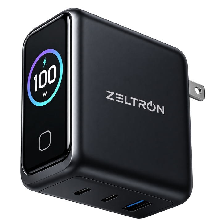 ZiVO 100W 3 Ports GaN Smart Display Charger